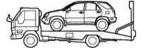  Поддомкрачивание/вывешивание и аварийная транспортировка автомобиля Lexus RX300