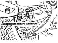  Проверка пыльников наконечников рулевых тяг/шаровых опор Mazda 323