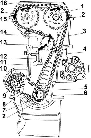  Цепь газораспределительного механизма и звездочек Ford Scorpio