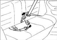 Ремень безопасности с креплениемв двух точках (центральный ремень безопасности заднего сидения) Hyundai Accent