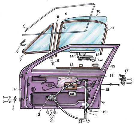  Стекло двери Volkswagen Golf II