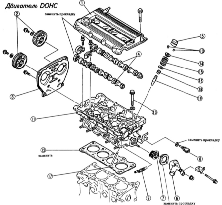  Распределительный вал/привод распределительного механизма Mazda 323