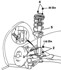  Снятие и установка задней амортизационной стойки Mazda 323