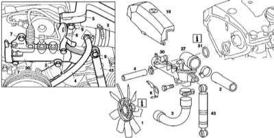  Снятие и установка термостата Mercedes-Benz W163