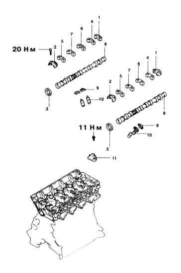  Снятие и установка сборок привода клапанов Mitsubishi Galant