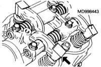  Снятие и установка сборок привода клапанов Mitsubishi Galant