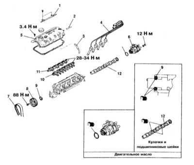  Снятие и установка распределительных валов и толкателей привода   клапанов Mitsubishi Galant