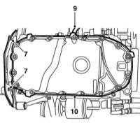  Снятие и установка поддона картера Saab 95