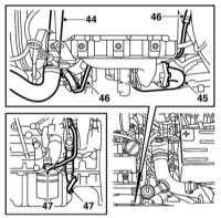  Снятие и установка впускного трубопровода, ремня привода ГРМ и головок цилиндров Saab 95