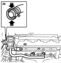  Снятие и установка впускного трубопровода, ремня привода ГРМ и головок цилиндров Saab 95