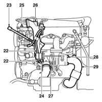  Снятие и установка компонентов системы выпуска ОГ Saab 95