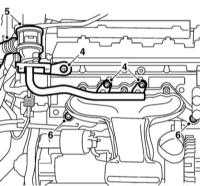  Снятие и установка компонентов системы выпуска ОГ Saab 95