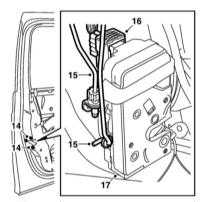  Снятие, установка, разборка и сборка передней двери и её компонентов Saab 95