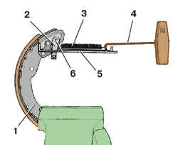  Тормозной механизм заднего колеса (барабанный) Skoda Fabia
