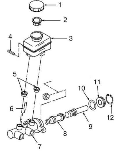 Снятие и установка главного тормозного цилиндра Subaru Forester
