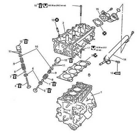  Клапаны и головка блока цилиндра Suzuki Grand Vitara