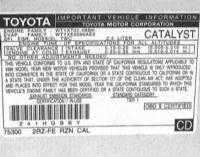  Идентификационные номера автомобиля Toyota Land Cruiser